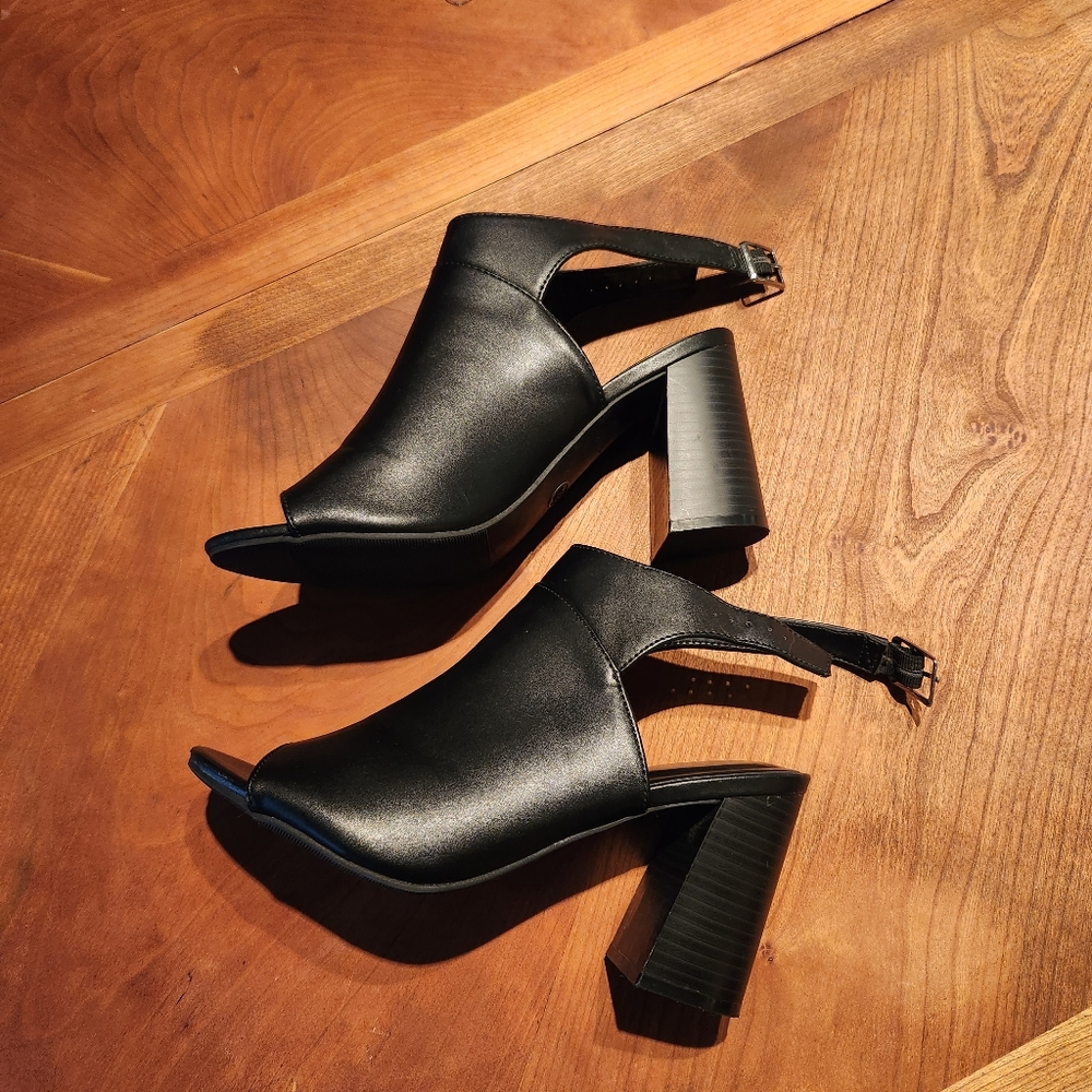 Women's A New Day Shoes Joanna Peep Toe Heels A New Day Black
